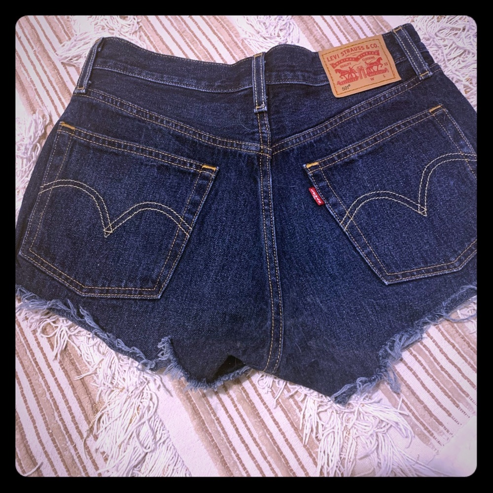 Vintage Levi’s High Waisted Denim Short Cut offs.